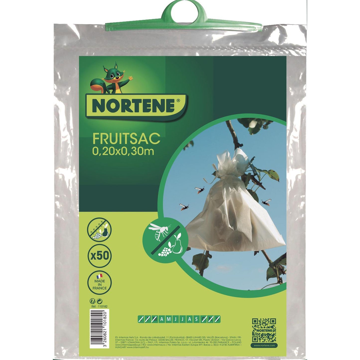 Fundas protectoras para frutos Fruitsac Nortene 50 ud 20 x 30 cm.