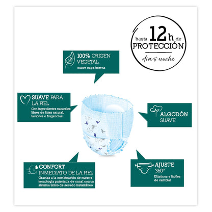 PROMO SPÉCIALE Couches Moltex Pure & Nature T6 (+14 kg), 36 unités