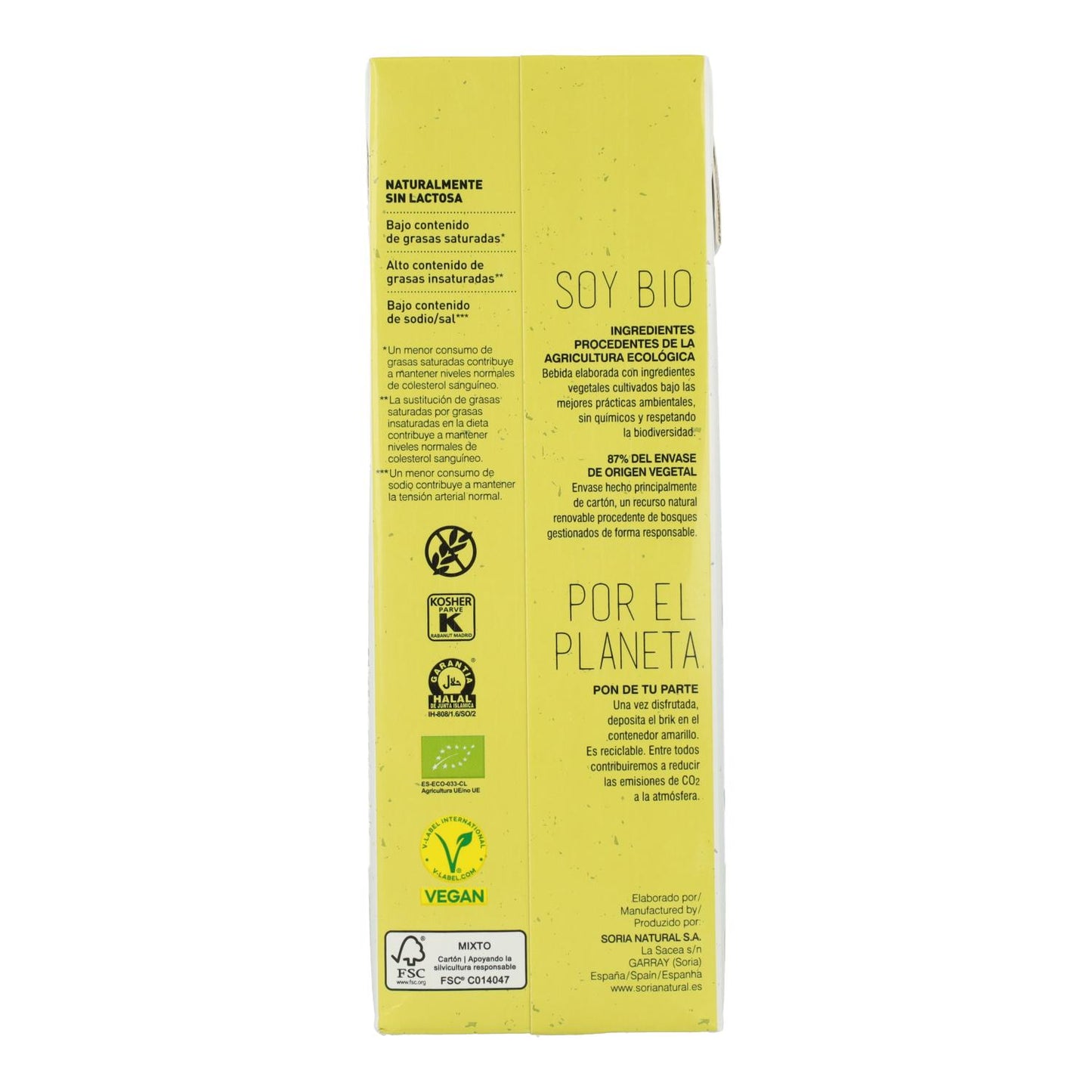Pack 6 x  Boisson au riz complet Soria Natural 1 L