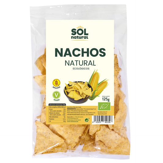 Natürliche glutenfreie Mais-Nachos Bio Sol Natural 125 g
