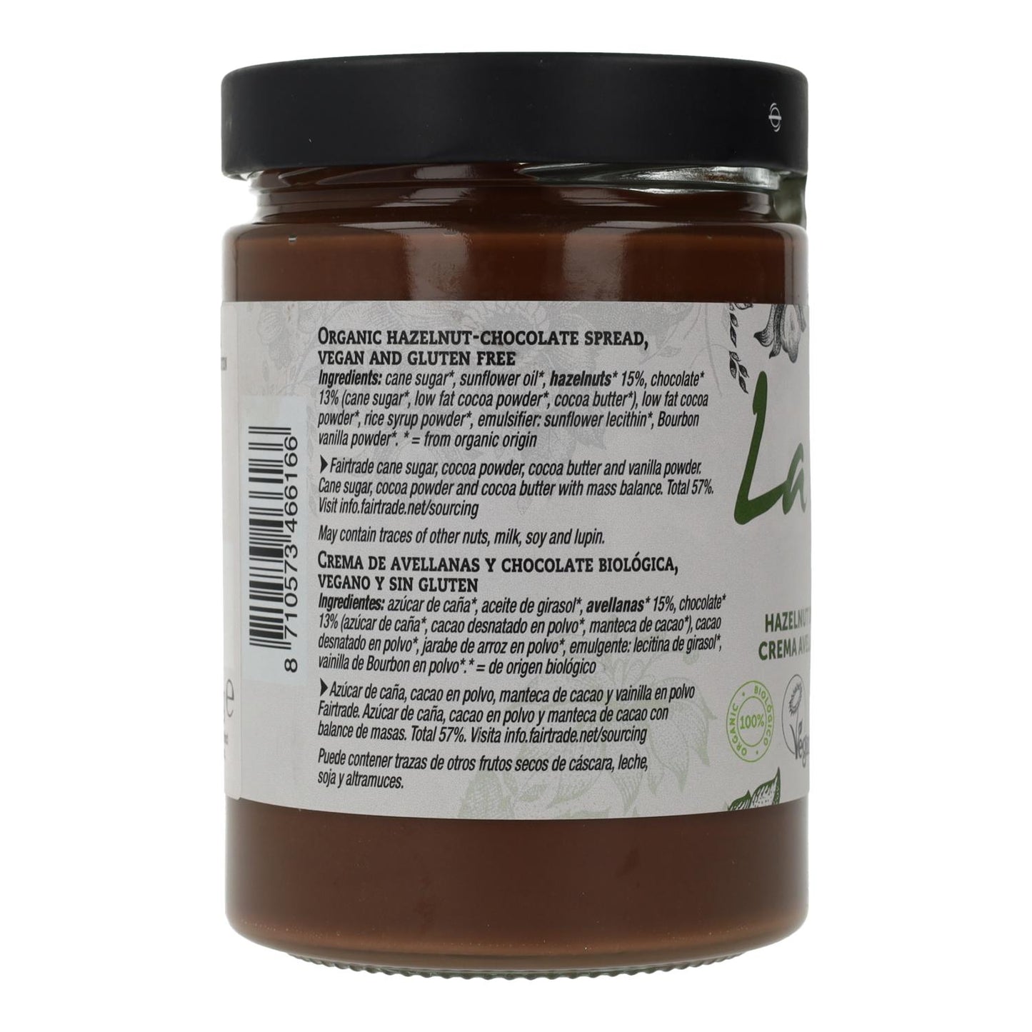 La Vida Vegan Gluten-Free Vegan Chocolate and Hazelnut Spread 600 g
