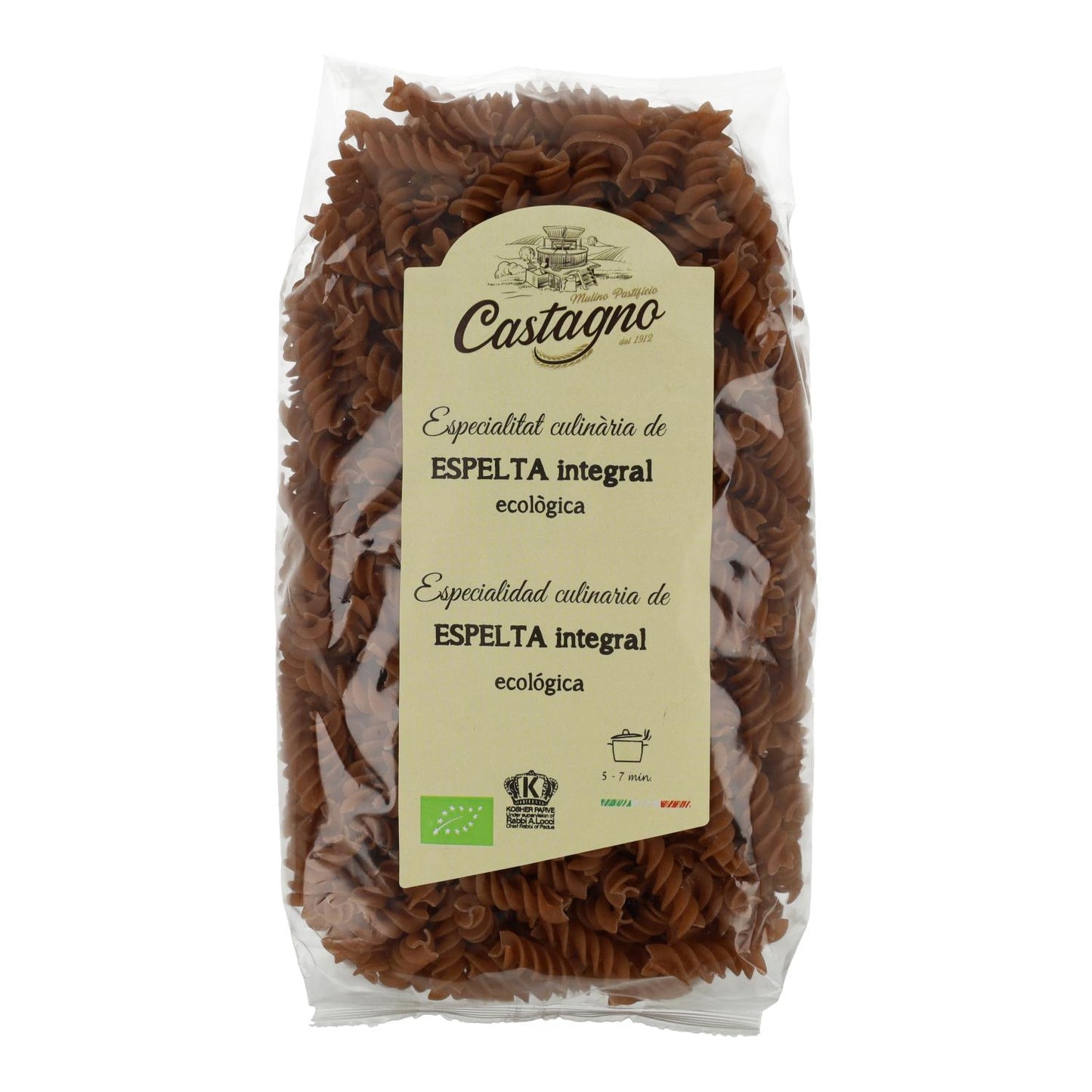 Spirali di farro integrale DICOCCUM ECO Castagno 500 g