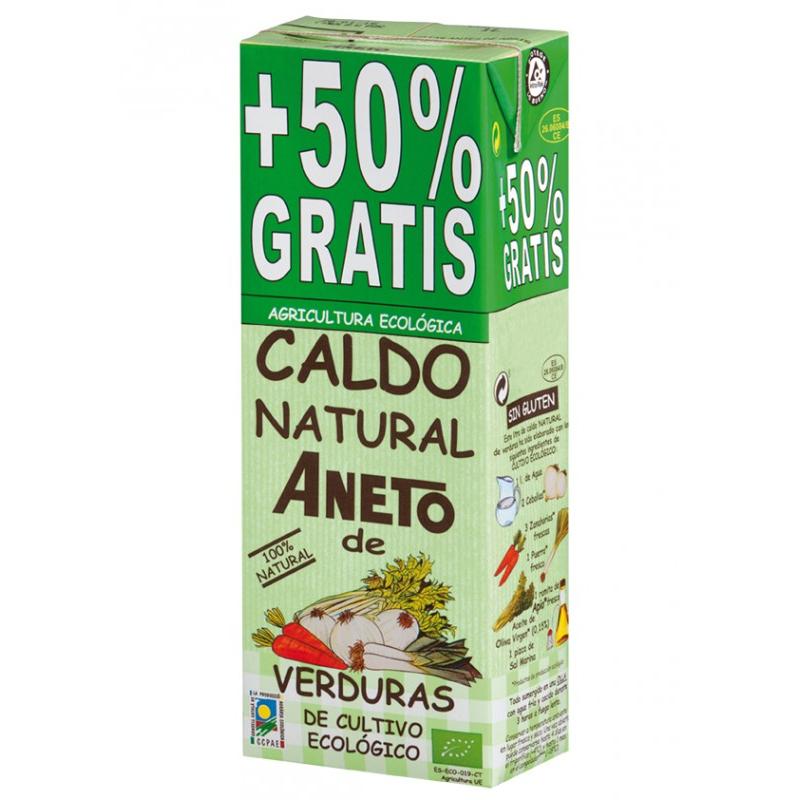 Naturlig grönsaksbuljong Bio 1 l + 500 ml Aneto