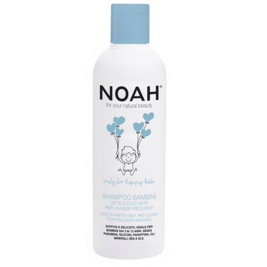 Shampoo per bambini al latte e zucchero per lavaggi frequenti Noah 250 ml
