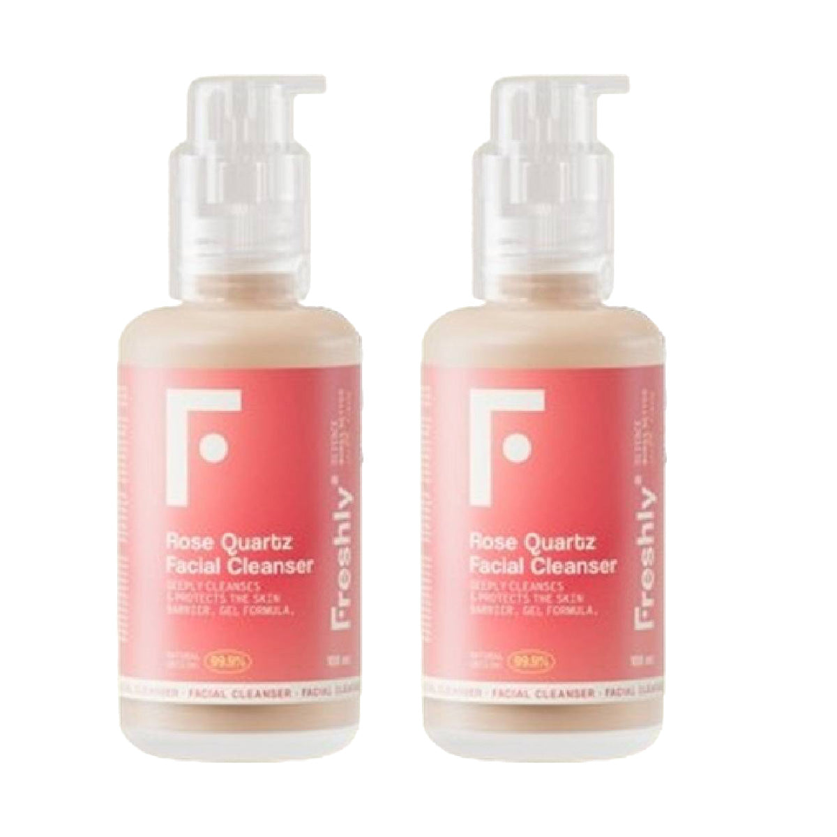 2x gezichtsreiniger Rose Quartz Freshly 200 ml