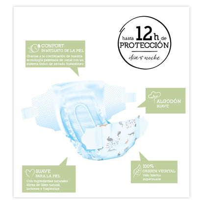 Windeln  T2 (3-6 kg) Moltex Pure & Nature, 36 Stück