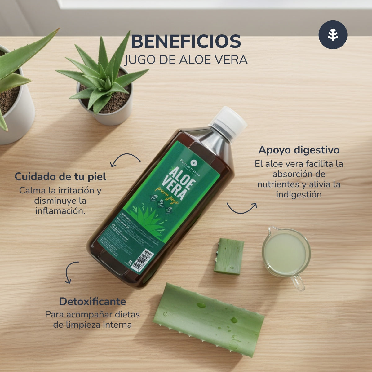 Aloe Vera Saft Planeta Huerto 1 L.
