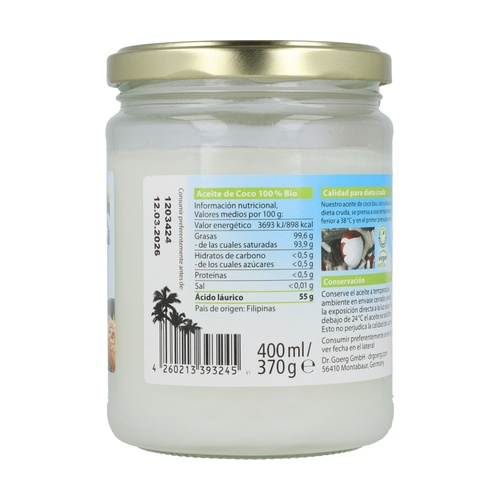 Huile de coco BIO Dr. Goerg 400 ml