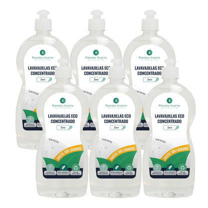 Förpackning 6xDiskmaskinshandbok allergivänlig oparfymerad ECO Planet Garden 750 ml