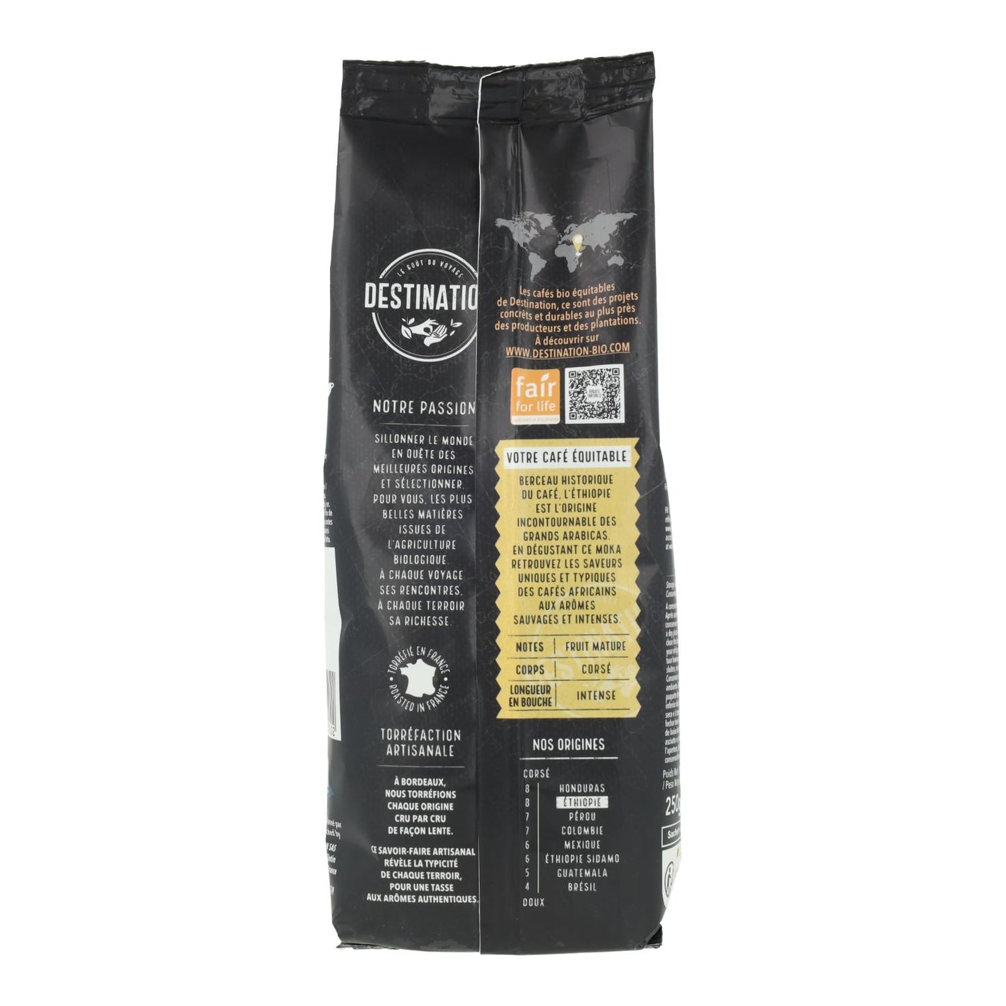 Malet kaffe Etiopien Moka 100 % Arabica BIO Destination 250 g