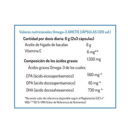 Oméga-3 ARKTIS NORSAN 120 gélules