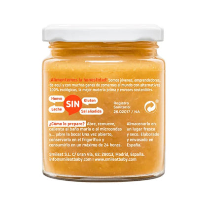PROMO 3x Tarrito BIO calabaza y calabacín +6 meses Smileat, 230g