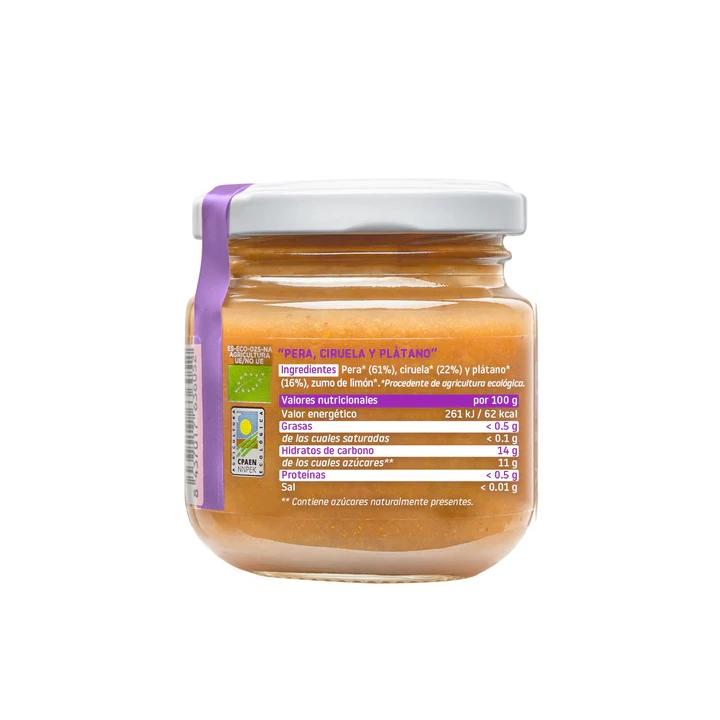 Bio-Glas mit Birne, Pflaume und Banane +6 Monate Smileat 130 g