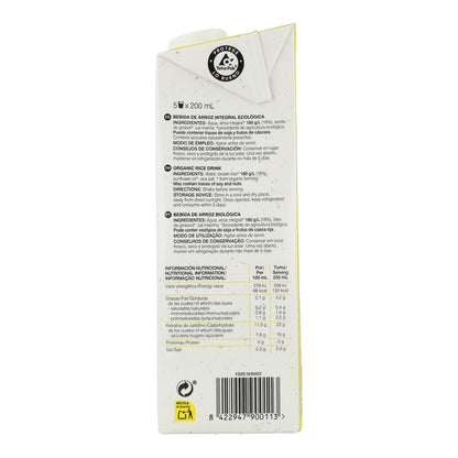 Pack 6 x  Boisson au riz complet Soria Natural 1 L
