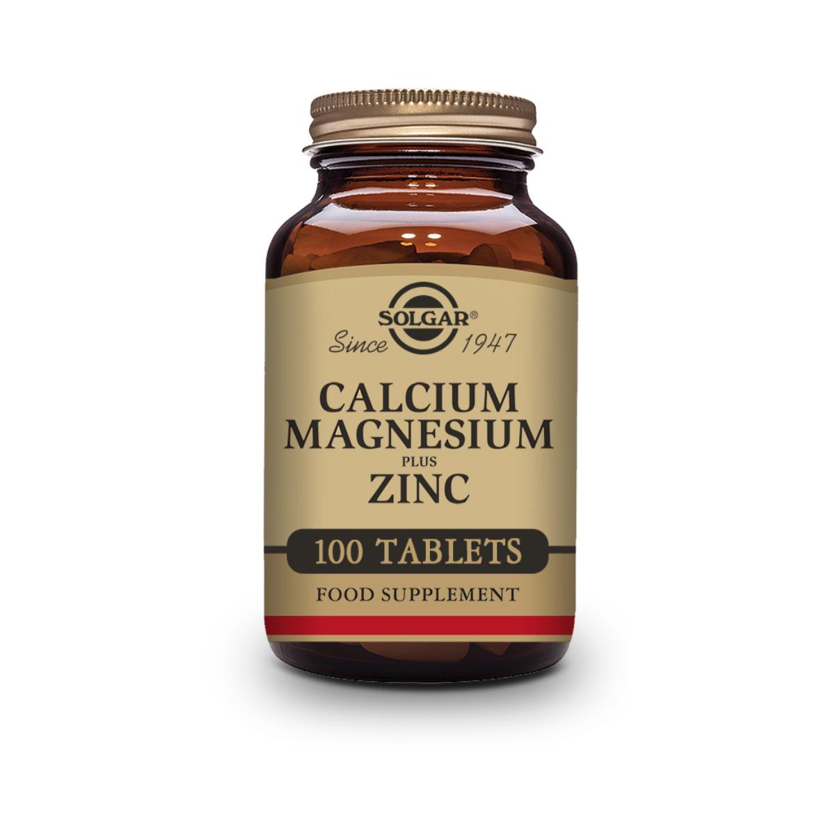 Kalzium und Magnesium mit Zink, 100 Tabletten, Solgar