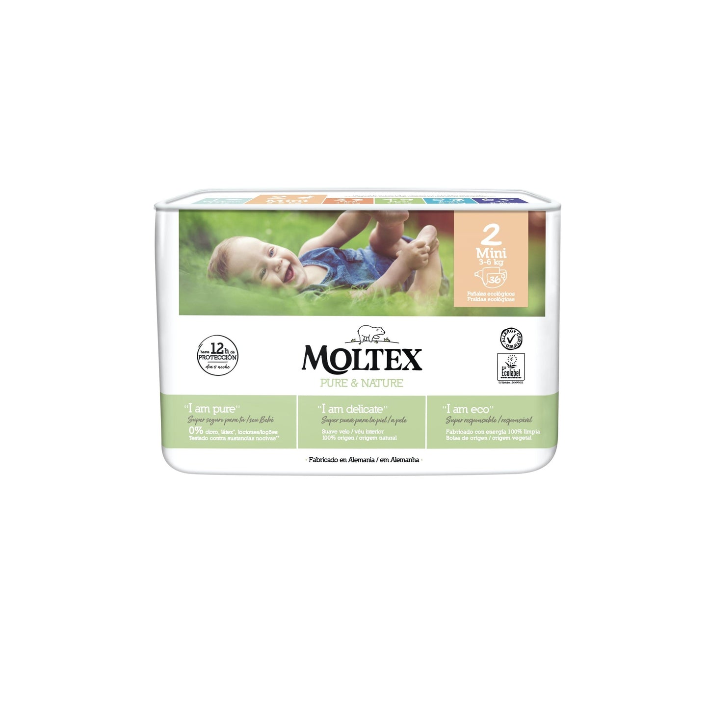 Windeln  T2 (3-6 kg) Moltex Pure & Nature, 36 Stück