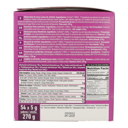 NaturGreen Organic Erythritol 54 single-dose sticks, 5 g