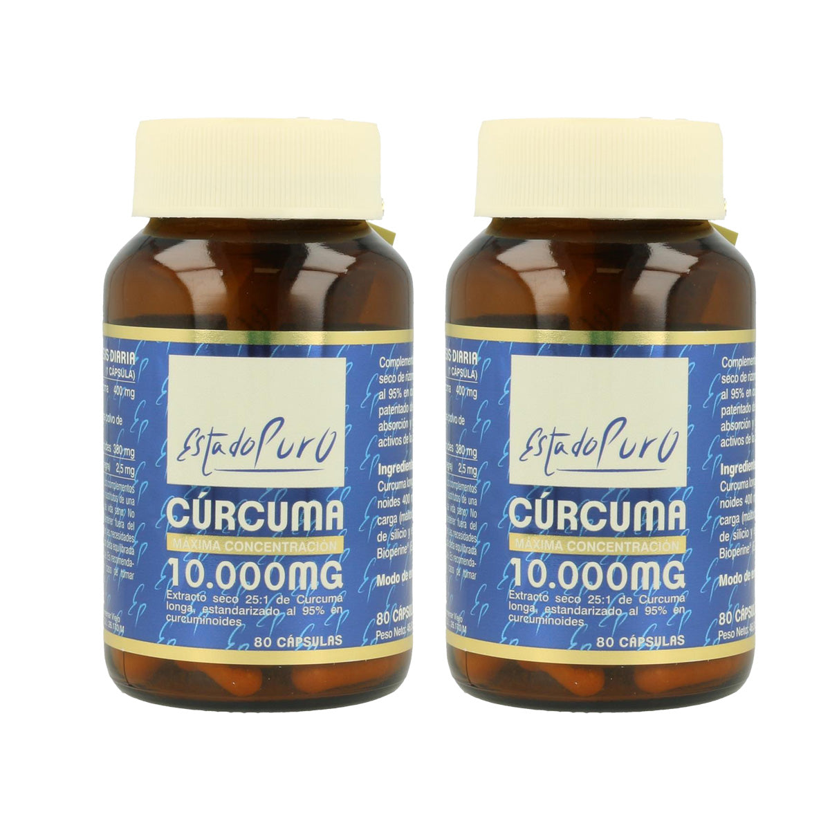 Confezione 2x Stato puro Curcuma Tongil Formato risparmio 80 capsule