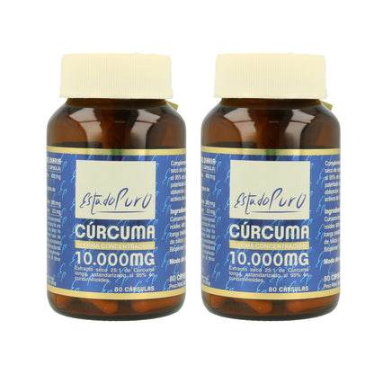 Confezione 2x Stato puro Curcuma Tongil Formato risparmio 80 capsule