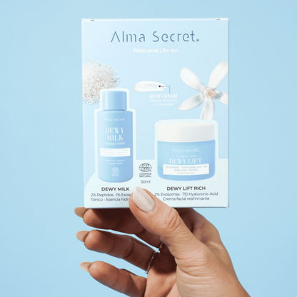 COFFRET : CRÈME DE JOUR DEWY LIFT « RICH » PEAU SÈCHE 50 ML + MINI TONIQUE DEWY MILK 50 ML