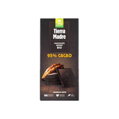 Fairtrade mörk choklad 95 % BIO Tierra Madre Oxfam Intermón 80 g