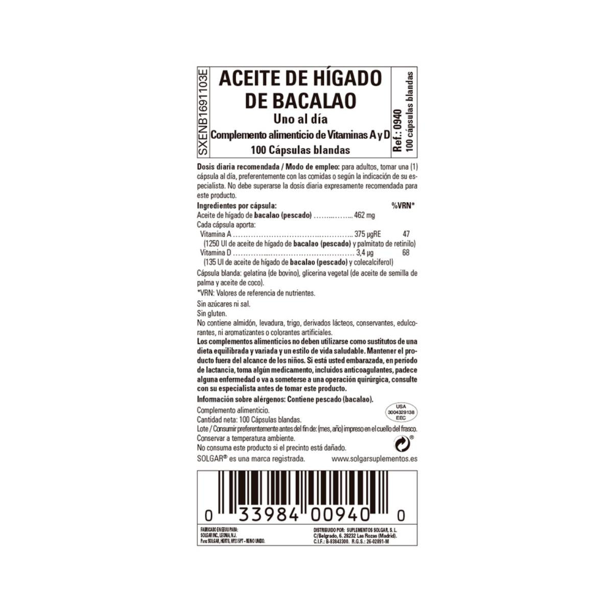 Olio di fegato di merluzzo 250 capsule