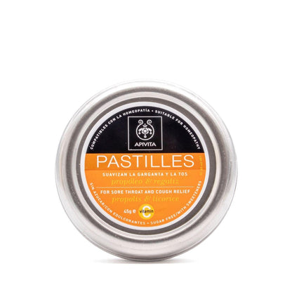 Apivita Liquorice and Propolis Throat and Cough Lozenges 45 g