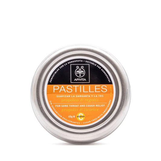 Apivita Liquorice and Propolis Throat and Cough Lozenges 45 g