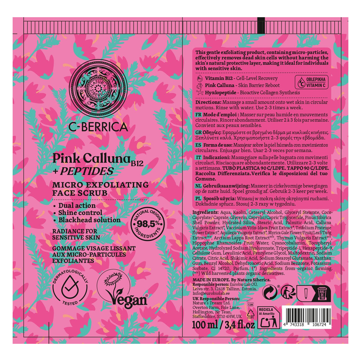 Natura Siberica Microparticle Facial Scrub 100 ml