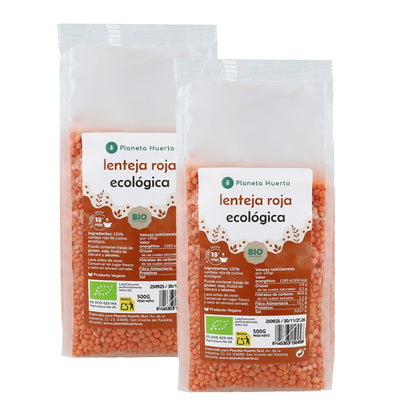 Pak 2x Rode Linzen ECO Planeta Huerto 500 g