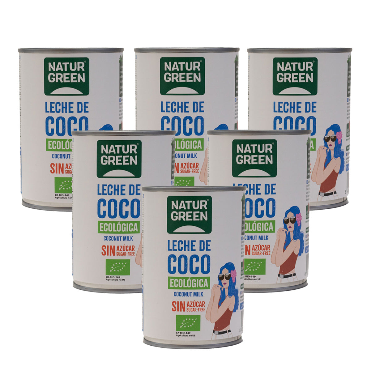 6er-Pack Bio-Kokosmilch NaturGreen 400 g