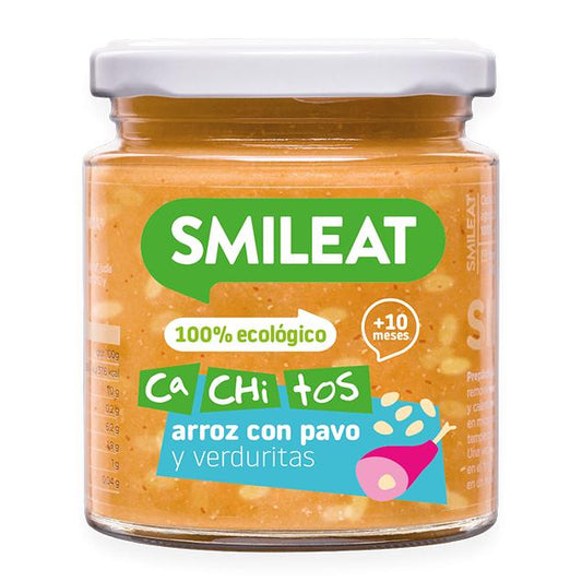Burk med ekologisk ris med kalkon och grönsaker CA CHI TOS Smileat, 230 g