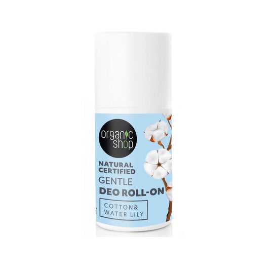 Roll-on-deodorant med bomull och näckros, Organic Shop 50 ml