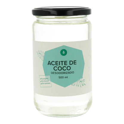 Pack of 6 ECO Planeta Huerto deodorised coconut oil 500 ml