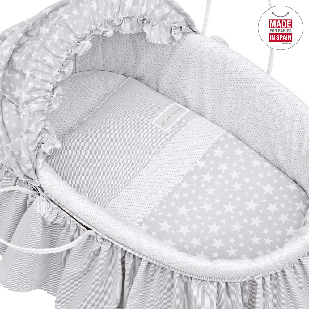 Babywiege mit Verdeck BE in verschiedenen Farben Beige