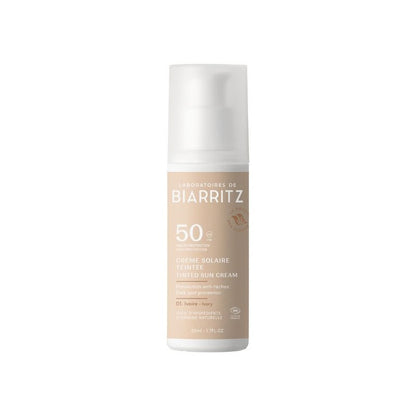 Ansiktskräm i färgen elfenben spf 50 Biarritz