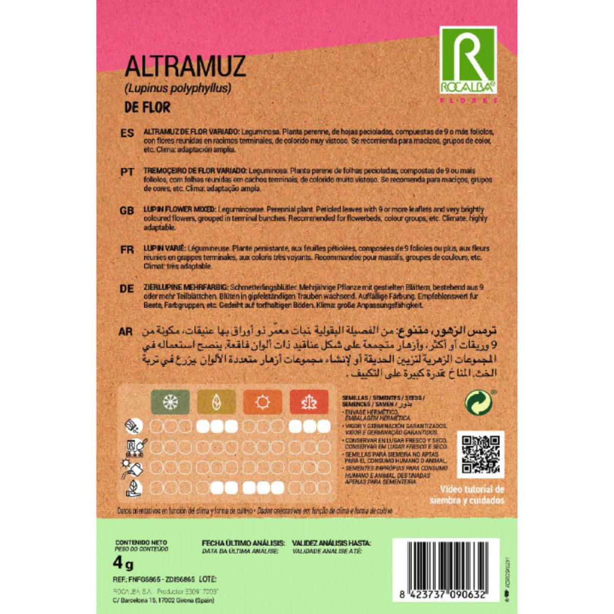 Lupin flower seeds, assorted