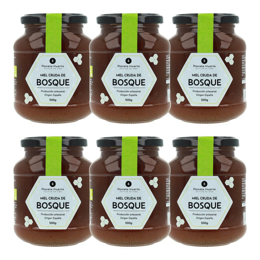 Pack 6x Miel Cruda de Bosque Planeta Huerto 500 gr