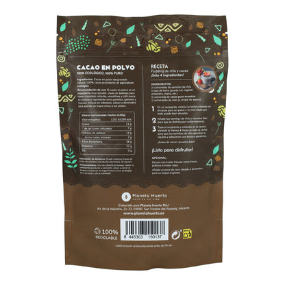 Pak 2x Cacaopoeder ECO Planeta Huerto 250 g