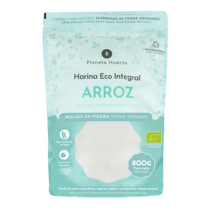 Wholemeal Wholemeal Rice Flour Eco Planeta Huerto 800 g