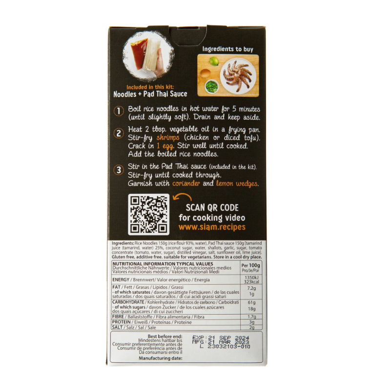 Desiam Pad Thai (Noodles) Cooking Set 300 g