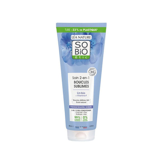Balsamo per capelli ricci 2 in 1 lino BIO & vitamina F So'Bio étic 200 ml