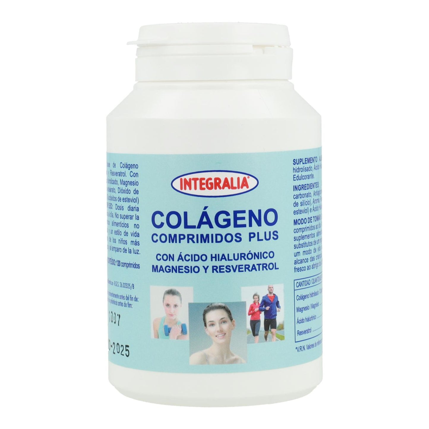 Kollagen mit Hyaluronsäure, Magnesium und Resveratrol Integralia, 120 Tabletten