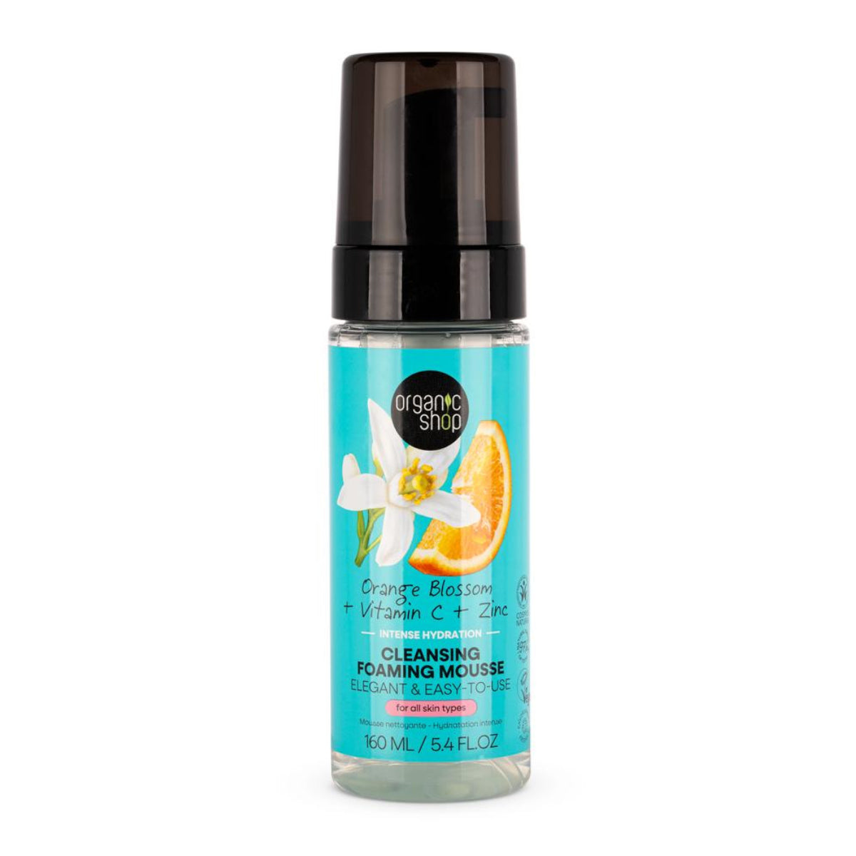 Intensivt återfuktande rengöringsmousse för ansiktet Organic Shop 160 ml