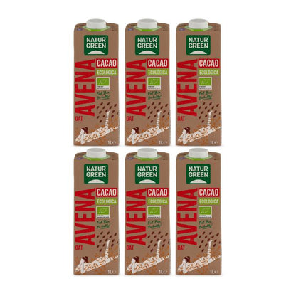 Pakket 6 x NaturGreen Choco Haverdrank 1 L