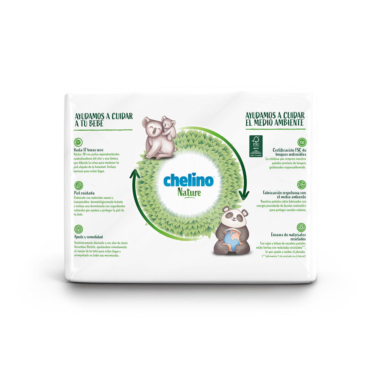 Zestaw 6x pieluchy T4 9-15 kg Chelino Nature 34 sztuki