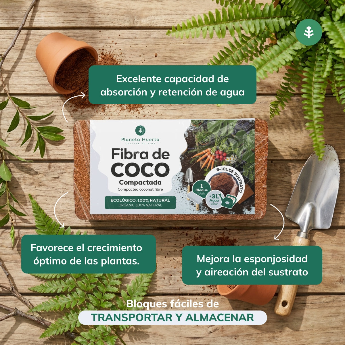 3xGarden Planet Coco Fibre Substrate Pack 9 Litres