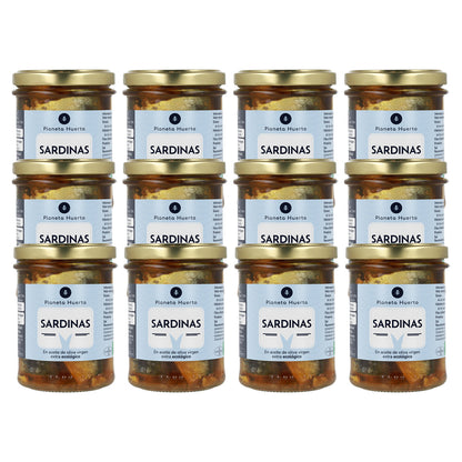 Pack 12x Sardines à l'huile d'olive vierge extra ECO Planeta Huerto 190 g
