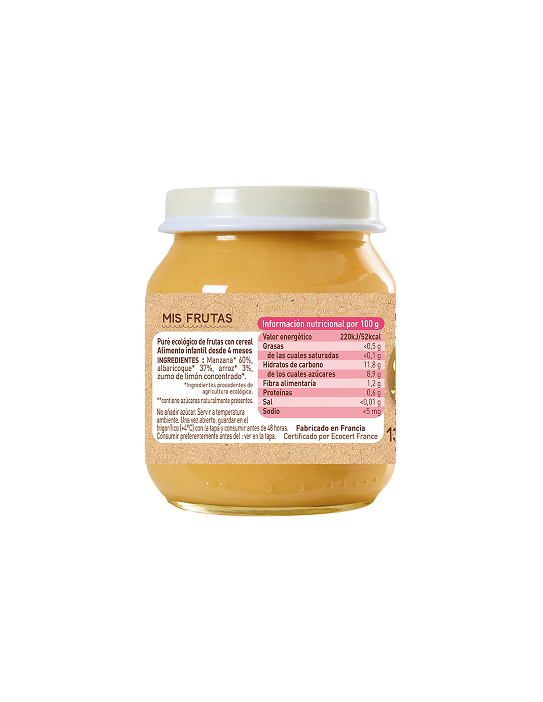 Fruchtgläschen mit Getreide Babybio 130 g