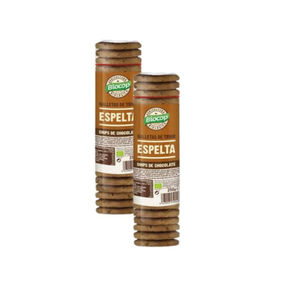 Pack of 2 Biocop Spelt Biscuits with Chocolate Chips 250 g